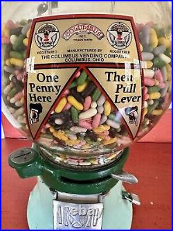 Vintage Columbus Penny Gumball Machine