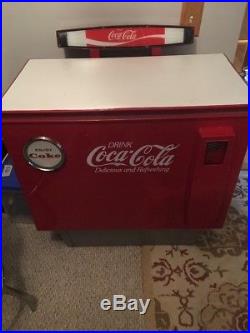 Vintage Cornelius Coca Cola With Machine Illuminated Sign