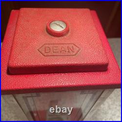 Vintage DEAN 1 Cent Penny Arcade Red Candy Gumball Machine Works