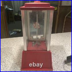 Vintage DEAN 1 Cent Penny Arcade Red Candy Gumball Machine Works