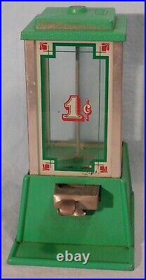 Vintage DEAN Penny / 1 Cent Gum Ball Vending Machine, Coin Opp