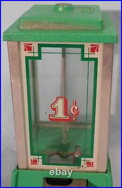 Vintage DEAN Penny / 1 Cent Gum Ball Vending Machine, Coin Opp