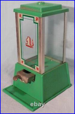 Vintage DEAN Penny / 1 Cent Gum Ball Vending Machine, Coin Opp