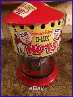 Vintage D-lux Nuts Coin Operated Machine Carnival Circus