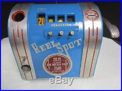 Vintage Daval 1937 Reel Spot Trade Stimulator Penny Gumball Vendor Machine Game