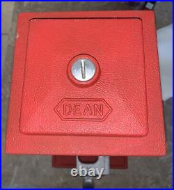 Vintage Dean 1 Cent Gum ball Machine Red No Key Needed