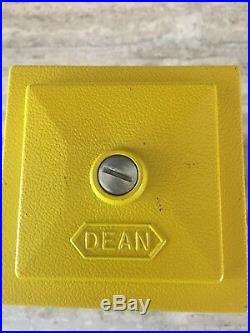 Vintage Dean 1 Cent Penny Yellow Gum Ball Vending Machine Original