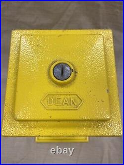 Vintage Dean 1-cent gumball vending machine yellow made in CA