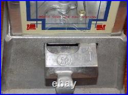 Vintage Dean Penny Arcade Products Co. 1 Cent Gumball Machine No Key