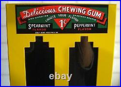 Vintage Delicious Chewing Gum Jolly Good Penny Dispenser & Keys, Yellow
