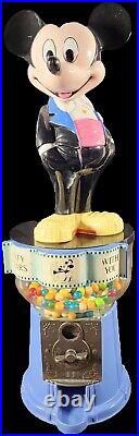 Vintage Disney Mickey Mouse Gumball Machine 60 year Anniversary Superior Works