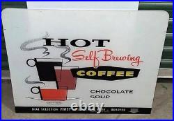 Vintage Ditchburn Hot Spa Vending Machine Sign Coffee Soup Panel