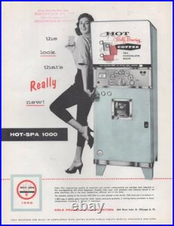 Vintage Ditchburn Hot Spa Vending Machine Sign Coffee Soup Panel