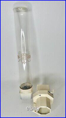 Vintage Dixie's Cup Dispenser Glass Metal