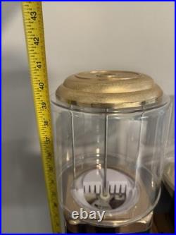 Vintage Double Barrel Wood Stand Gumball Candy Nut Vending Machine Collectable