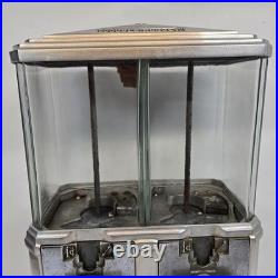 Vintage Double Nugget 1 Cent Gumball Peanut Vending Machine Coin Op See Cond
