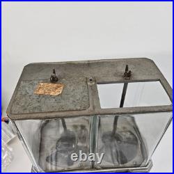 Vintage Double Nugget 1 Cent Gumball Peanut Vending Machine Coin Op See Cond