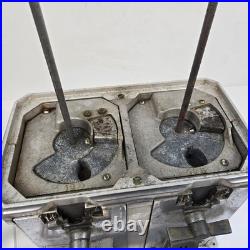 Vintage Double Nugget 1 Cent Gumball Peanut Vending Machine Coin Op See Cond