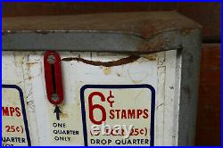 Vintage Double Slot Stamp Vending Machine Brooklyn New York For Parts or Repair