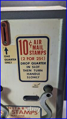 Vintage Double Slot Stamp Vending Machine Brooklyn New York For Parts or Repair