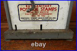 Vintage Double Slot Stamp Vending Machine Brooklyn New York For Parts or Repair