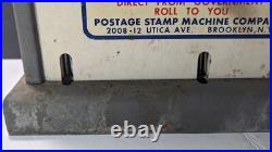 Vintage Double Slot Stamp Vending Machine Brooklyn New York For Parts or Repair