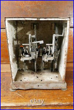 Vintage Double Slot Stamp Vending Machine Brooklyn New York For Parts or Repair