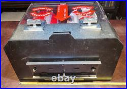 Vintage Double Snacker Candy Vending Machine 25¢ Coin-Op Countertop Display Unit