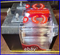 Vintage Double Snacker Candy Vending Machine 25¢ Coin-Op Countertop Display Unit