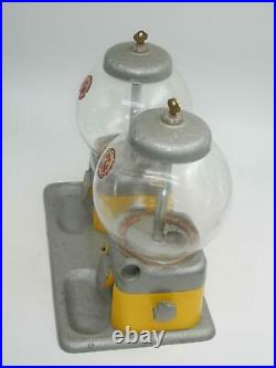 Vintage Dual 5 Cent Gumball Machine F31 x 2 with Keys