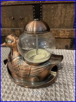 Vintage Duck Gumball Machine by Carousel Industries Bronze Tone Metal Working