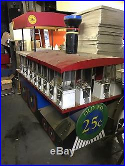 Vintage EAGLE Vending Machine 25 cent Train Engine Display Lot State Fair MALLS