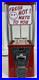 Vintage Electric OAK HOT NUTS Peanut Gumball Machine 25 Cent Coin Operated KEY