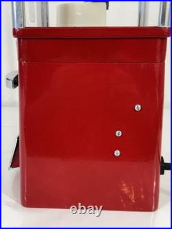 Vintage Electric OAK HOT NUTS Peanut Gumball Machine 25 Cent Coin Operated KEY