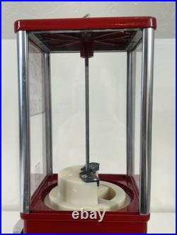 Vintage Electric OAK HOT NUTS Peanut Gumball Machine 25 Cent Coin Operated KEY