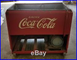 Vintage Extra Large Coca-Cola Embossed Cooler Refridgerator Coca Cola Coke