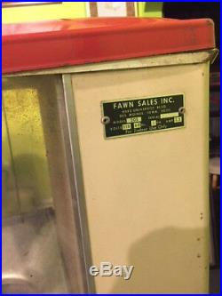 Vintage Fawn Mfg Model 205 Popcorn Warmer Dispenser Coin Op