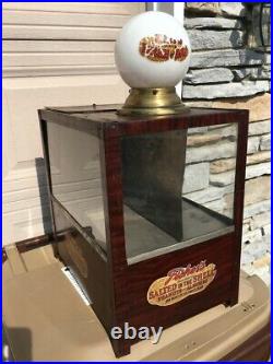 Vintage Fisher Vending Machine Carnival Fresh Peanuts Dispenser Roaster