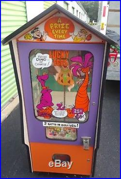 Vintage Flintstones Lucky Egg Vending Machine Working