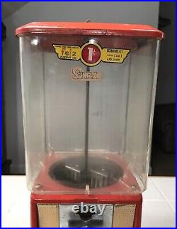 Vintage Folz 1 Cent Bubble Gum Machine Orange 17 Tall