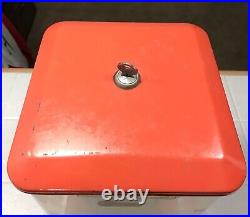 Vintage Folz 1 Cent Bubble Gum Machine Orange 17 Tall