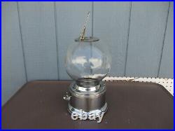 Vintage Ford 1 Cent Gum Ball Machine Stainless Steel Glass Globe #2