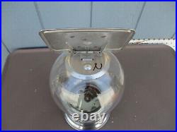 Vintage Ford 1 Cent Gum Ball Machine Stainless Steel Glass Globe #2