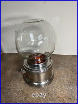 Vintage Ford 1 Cent Penny Gumball Machine 8 Diameter Globe by 12 Tall