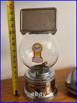 Vintage Ford Dealership Countertop Gumball Machine Glass Globe Chrome Works