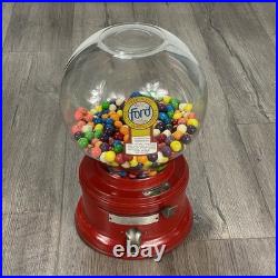 Vintage Ford Gum Ball Machine 1 Cent Penny Glass Globe Test Working Key Lock Red