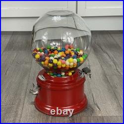 Vintage Ford Gum Ball Machine 1 Cent Penny Glass Globe Test Working Key Lock Red