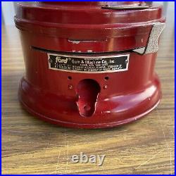 Vintage Ford Gum & Machine One Penny Gumball Machine With Lock And Key Red
