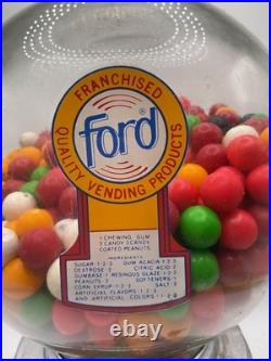 Vintage Ford Gumball / Candy Vending Machine Countertop Globe Dispenser