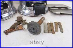Vintage Ford Gumball Coin Op Vending Machine Parts Lot Collar Lock Base Decal